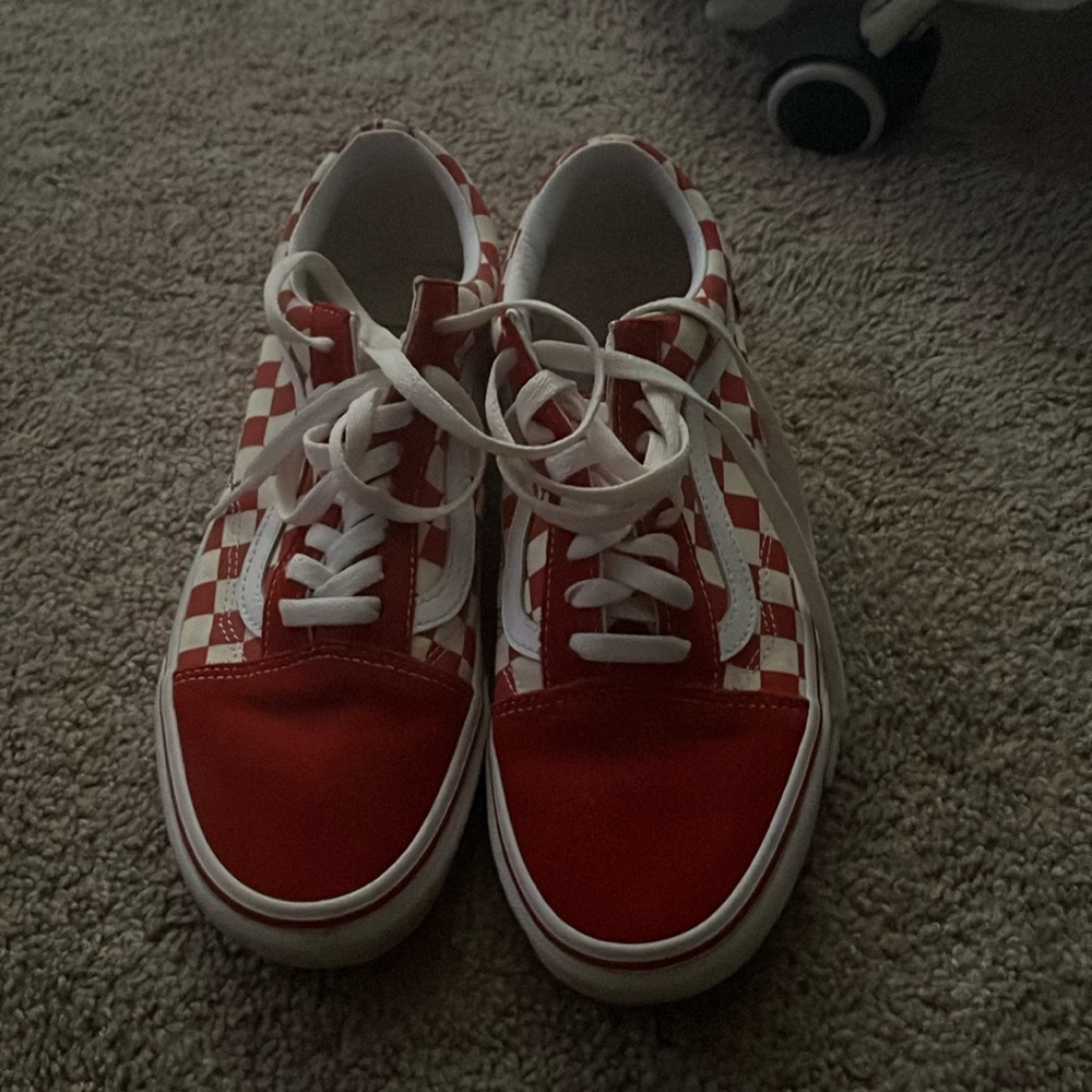 Red checkered vans